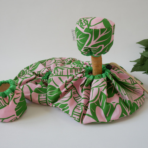 ウリウリケース ピンク×グリーン フラダンス 楽器ケース その他バッグ