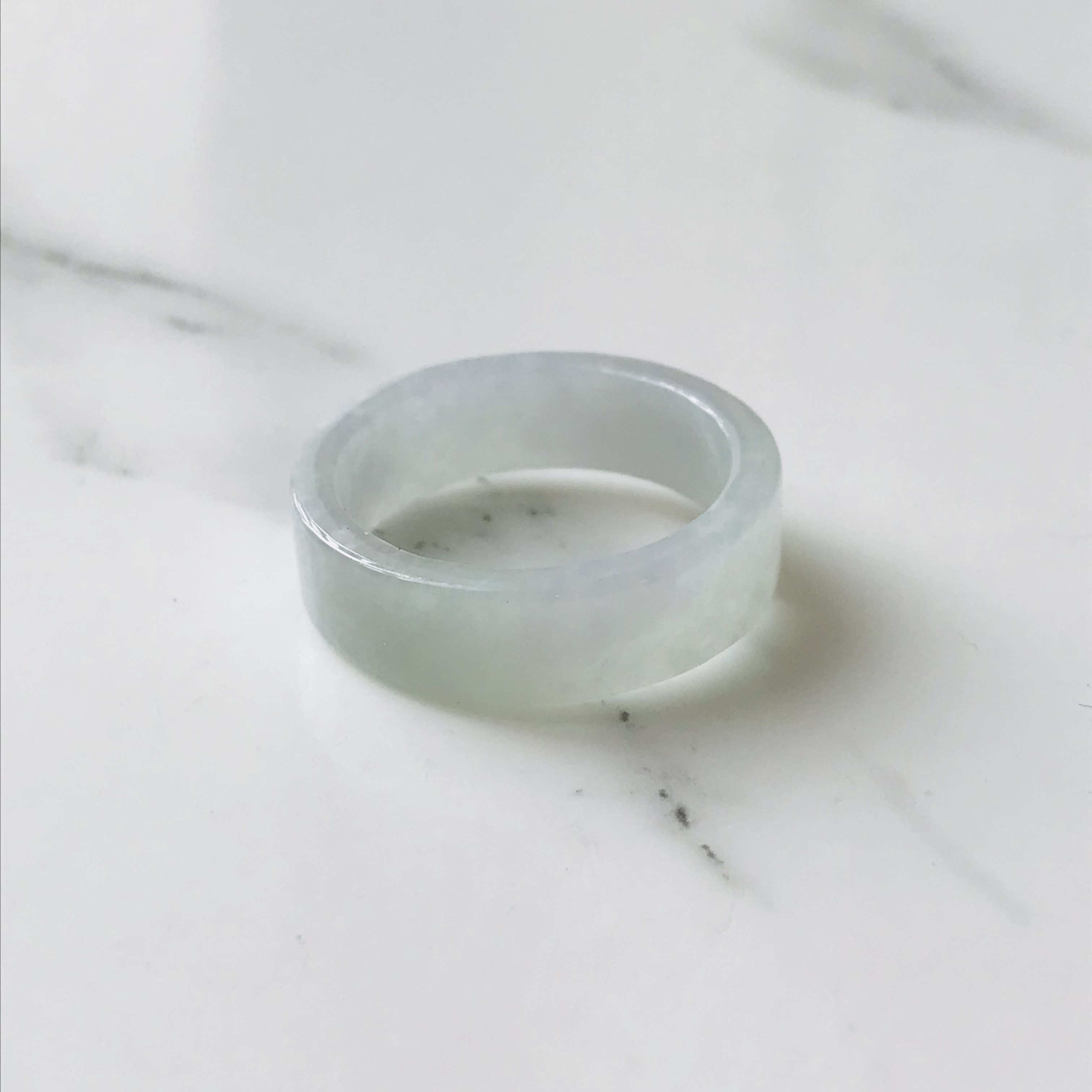 [R30-002］ ジェイド　JADE ヒスイ　本翡翠　くりぬき　リング　天然石　一点物　ミャンマー産　23号　指輪