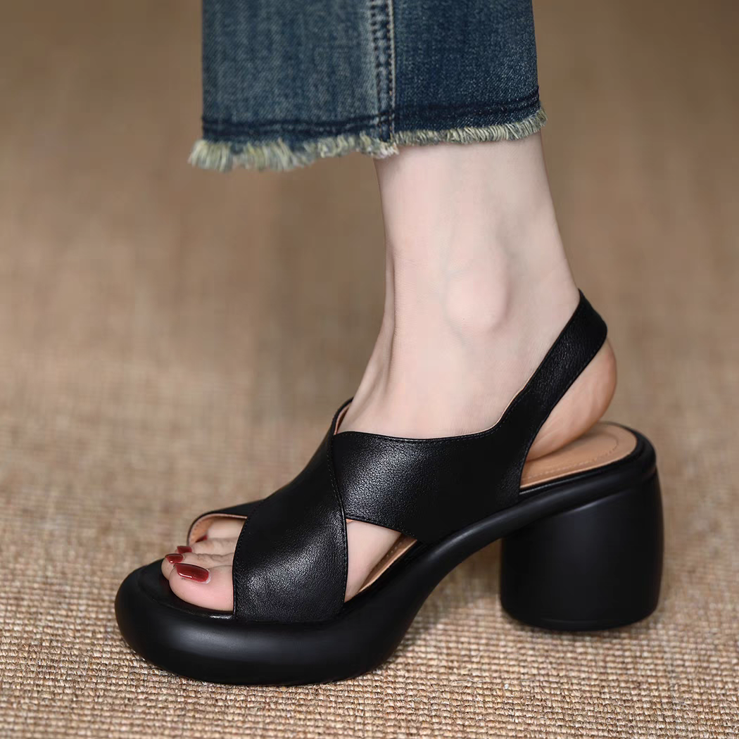 足が綺麗に見えるクロスゴムサンダル. レディース厚底サンダル 厚底 サンダル 歩きやすい おしゃれ 大人っぽい 外反母趾