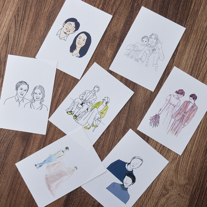 【最安】イラストデータ（色鉛筆／線画／水彩／モノクロ）