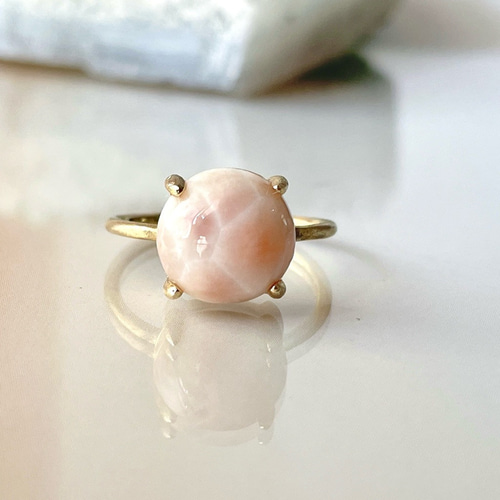 高い次元へ導く】トムソナイト 天然石リング／Silver925 18K／ピンク