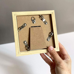 和紙ちぎり絵（無料ラッピング付き)『夏の花とネコ』ひまわりとハチワレ猫の季節飾り・小さなウォールデコ 4枚目の画像