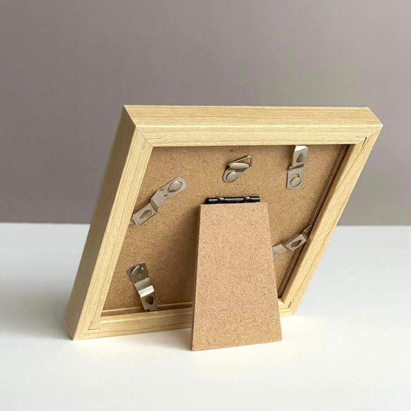 和紙ちぎり絵（無料ラッピング付き)『夏の花とネコ』ひまわりとハチワレ猫の季節飾り・小さなウォールデコ 3枚目の画像