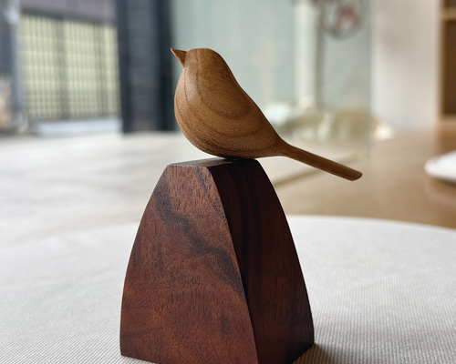 飛騨の木鳥(ことり) 小 けやき/ウォルナット その他置物 node 通販