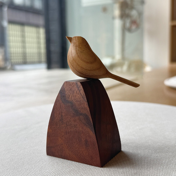 飛騨の木鳥(ことり) 小 けやき/ウォルナット その他置物 node 通販