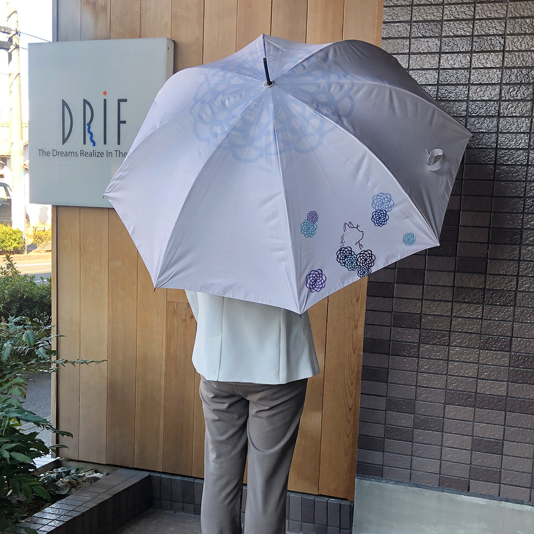 晴雨兼用傘　おすましキャット　長傘