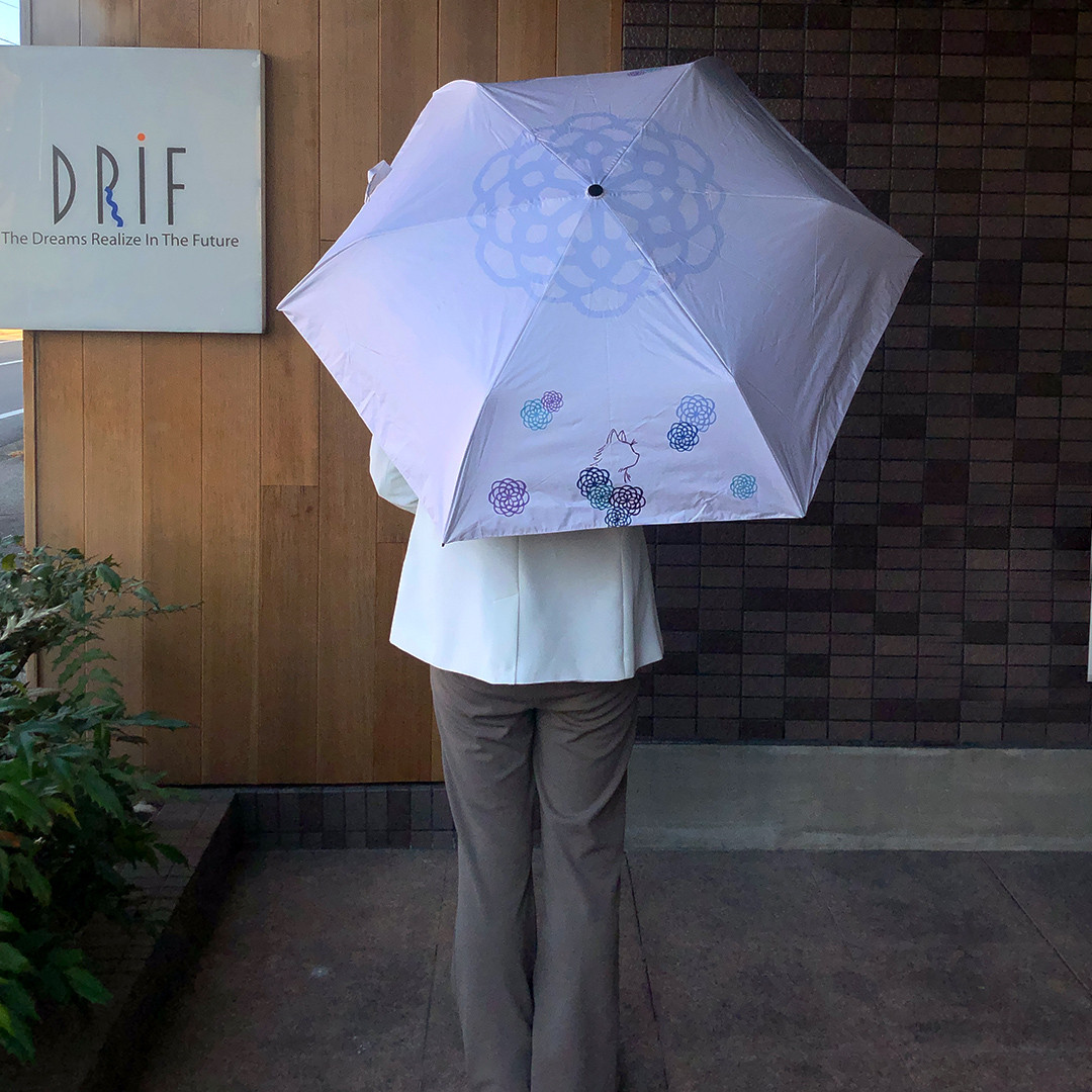晴雨兼用傘 おすましキャット 折り畳み傘