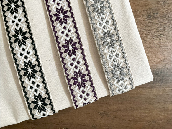 手芸用 柄【50cm単位販売】 持ち手 おしゃれ バッグ 持ち手テープ 厚手 持ち手テープ016アーガイル50cm 16枚目の画像