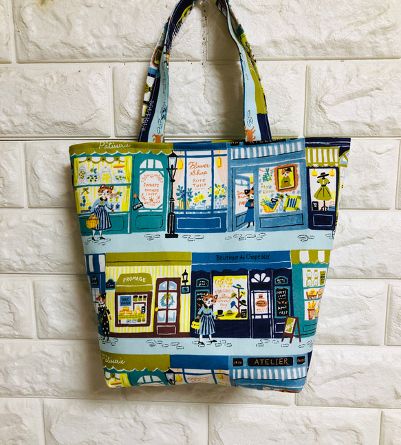 ❤️ウィンドウショッピングネコさんミニトートバッグ❤️ 1枚目の画像