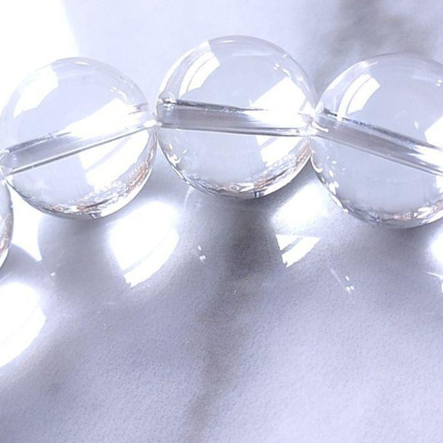 天然水晶　天然クォーツ　鑑別書付き ◇鑑別書付き 天然水晶 天然クォーツ◇14mm玉ブレスレット◇ | ANNA