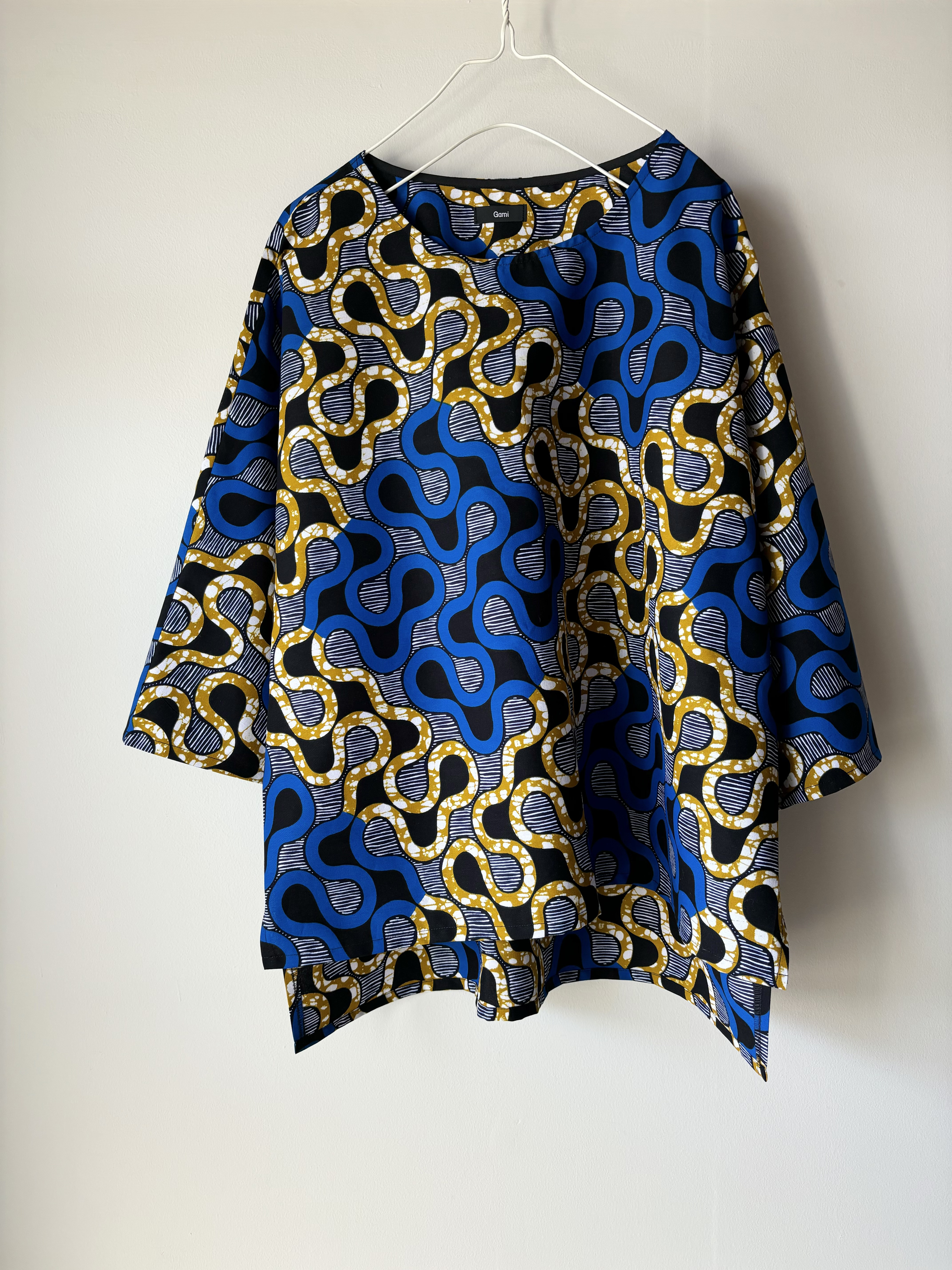 89☆アフリカンプリント☆ドルマンスリーブ☆クルーネック☆プルオーバー