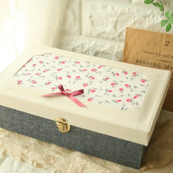 裁縫箱 Lサイズ ソーイングボックス アクセサリーボックス リバティ