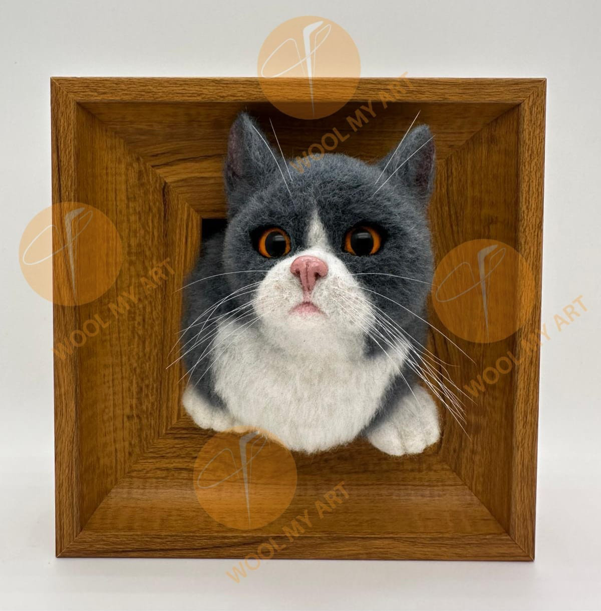 ウールフェルトアート作品カスタマイズ - フォトフレームスタイル