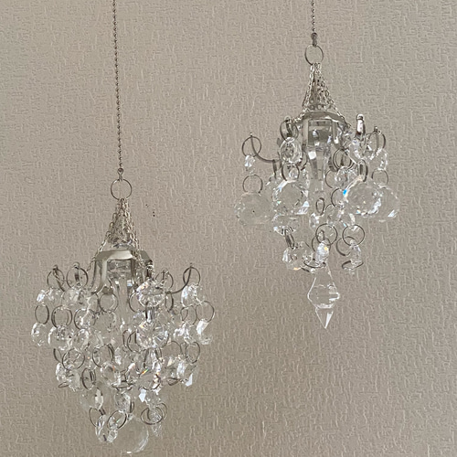 プチシャンデリア インテリアサンキャッチャー 2点set （type1 & 2