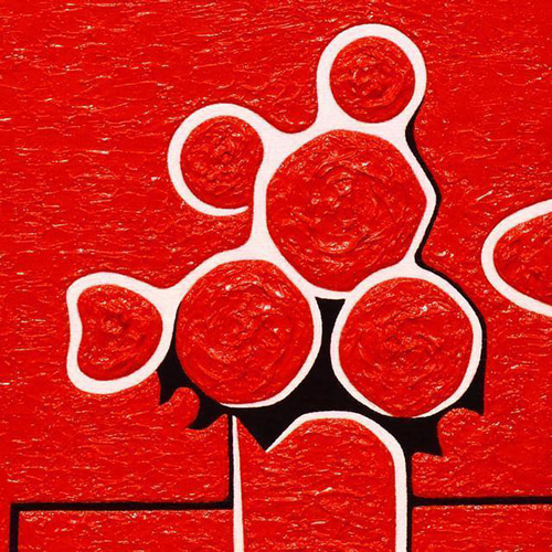 作者直接山梨発送●小さい赤バラ花F0号静物画●がんどうあつし肉筆油絵画明るい耐光 作者直接山梨発送○小さい赤バラ花F0号静物画○がんどうあつし肉筆油