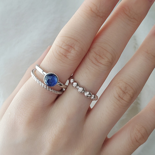 ご褒美2点セット❤️ラピスラズリ重ね付けマルチリングRS-229（28