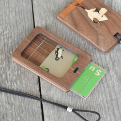 帶窗口木製卡券盒 [Crane] 尺寸合適，可放置IC卡 第4張的照片