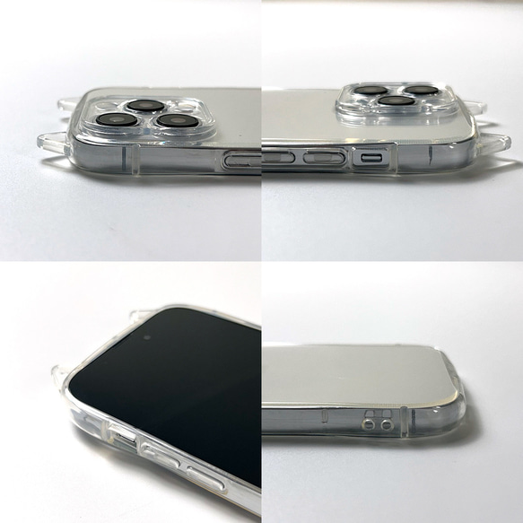 ねこが好き！ スマホケース 猫3点セット 【 ワッペン 猫 】 猫耳TPUクリアケース 名入れ A314I 14枚目の画像