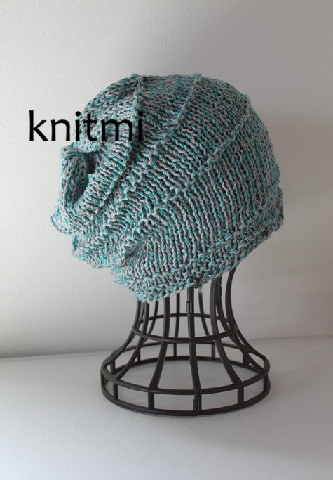 当日発送♬男女兼用【コットン１００％】ゆるっと柔らか すっぽりOK★涼しいニット帽子　エメラルドグレーグリーン