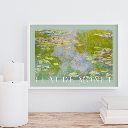 モネ 睡蓮 アートポスター インテリア 絵画 風景画 アンティーク 緑