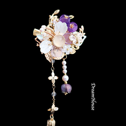 一点物】ラリマー の ヘアゴム⑥✩.*˚天然石×ヘアゴム