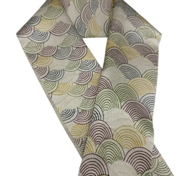 【目玉商品】4218木綿半幅帯　鳥獣戯画柄 　カーキー色 　リバーシブル 目玉商品】4218木綿半幅帯 鳥獣戯画柄 カーキー色 リバーシブル 和装