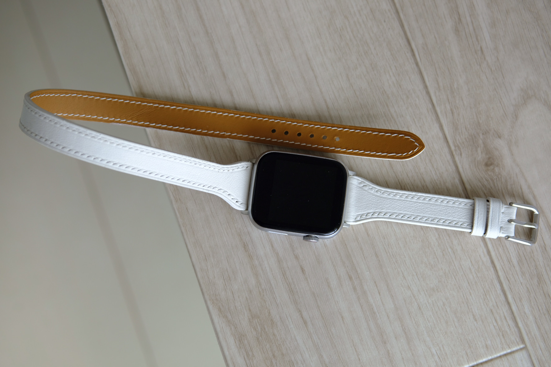 『高級革使用』手縫い　革ベルト　時計ベルト AppleWachバンド　腕時計　皮　レザー