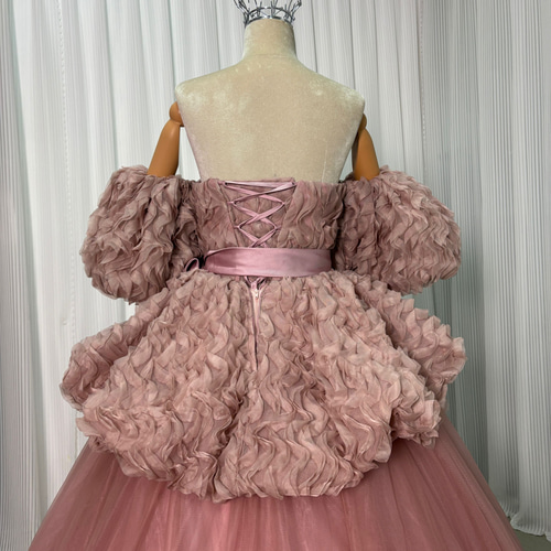 ウェディングドレス(カラードレス・ピンク・モコモコ) new collection♡ 【dress】B-02527 Magenta Pink Minnie / A by