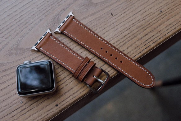 『高級革使用』手縫い　革ベルト　時計ベルト AppleWachバンド　腕時計　皮　レザー
