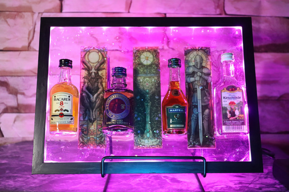 インテリア ハンドメイド レジンアート ミニチュアボトルディスプレイ 酒 bar インテリア ハンドメイド レジンアート ミニチュアボトル