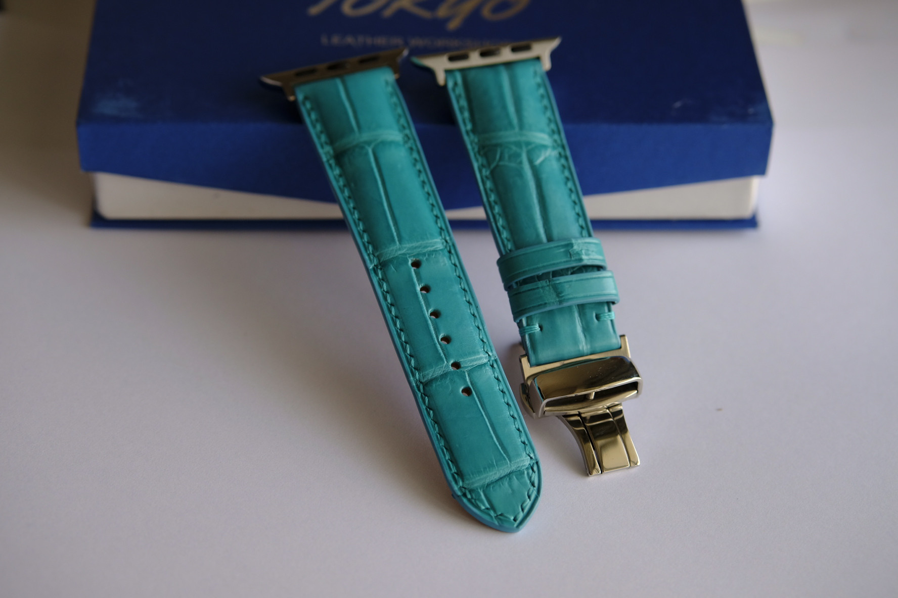 『高級革使用』手縫い　革ベルト　時計ベルト AppleWachバンド　腕時計　皮　レザー