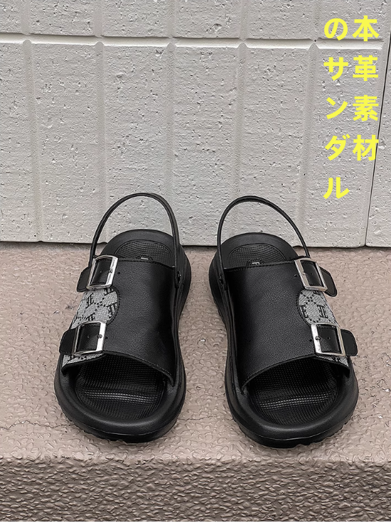 2025新型夏のビーチシューズ男性厚底カジュアル両用スリッパ