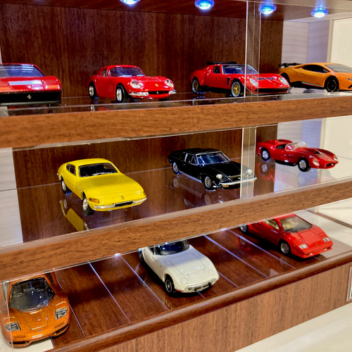 1/64展示21台可・チーク＆白木・ディスプレーBOX