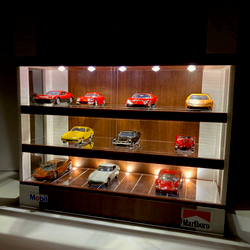 1/64展示21台可・チーク＆白木・3層ディスプレーBOX