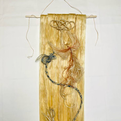 愛の龍神イザナミ・生命の鳳凰アマテラス 精麻100％タペストリー