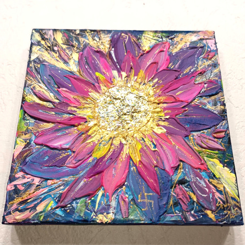 デパート 送料無料 風水 フラワームーン 波動アート＊月華〜宇宙光花〜満月 絵画+タペストリー