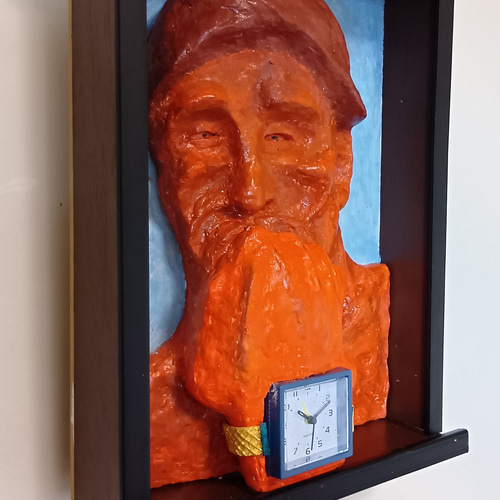 現代アート「時を考える人」（3D painting） 立体絵画の「時を考える人」(3D painting) 絵画 山川工房