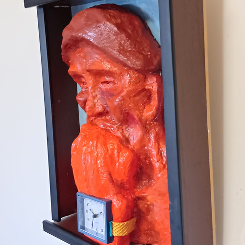 現代アート「時を考える人」（3D painting） 立体絵画の「時を考える人」(3D painting) 絵画 山川工房