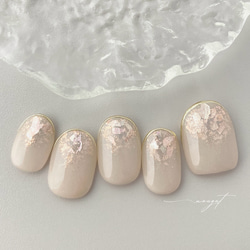 ミモザネイル/n0075/フラワーネイル/ニュアンス/ネイルチップ ネイル