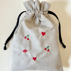 ランジェリー用巾着♡ 巾着袋 R.Embroidery 通販 7708948｜Creema