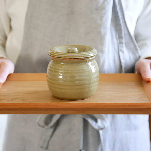 梅干しやお漬物入れにおすすめ お漬物甕（かめ）砂糖壺 赤 保存容器
