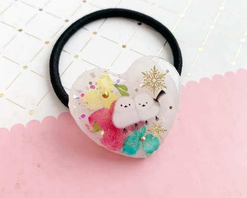 2652】ぷっくりシマエナガちゃん(A-4)ヘアアクセサリー