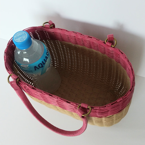 ちかこ　クラフトバンド　かごバッグ Let's make a patterned gift basket bag with a craftband
