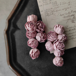 2個 薔薇 房チャーム フラワー 布花 ローズピンク ピンク 個性的