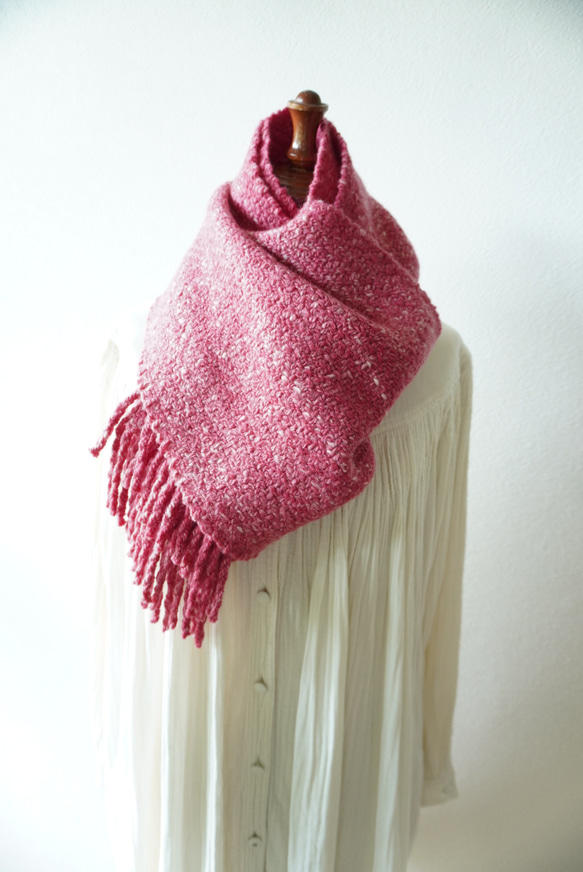 Herring boneマフラー　みょうが 1枚目の画像