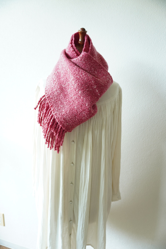 Herring boneマフラー　みょうが 2枚目の画像