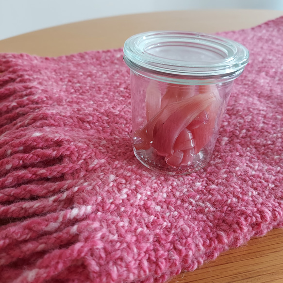 Herring boneマフラー　みょうが 4枚目の画像