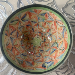 虹色のお花のお茶碗（1つのお値段です） 茶碗・めし碗 手作り陶器Rie