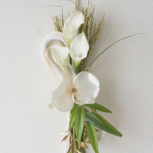 2026年お正月新作・10月早割】カラーと胡蝶蘭・新緑のお正月飾り