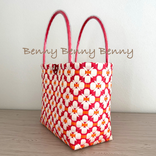 ご注文品　3点★プラカゴ　ppバンド ご注文品 3点☆プラカゴ ppバンド レトロポップなプラかご Lサイズ